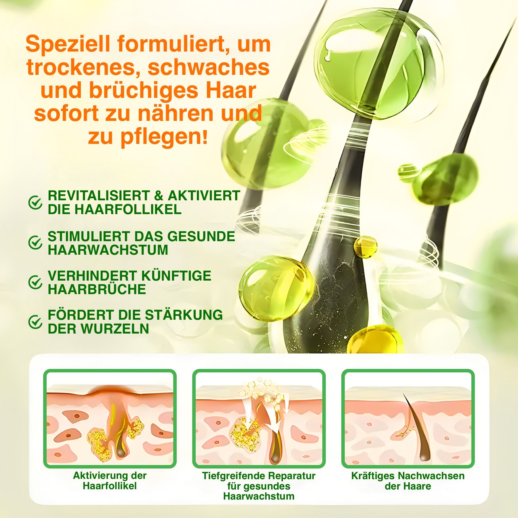 ALIVER 3-in-1 Rosmarinöl Rizinus Batana  Haarshampoo für Haarpflege