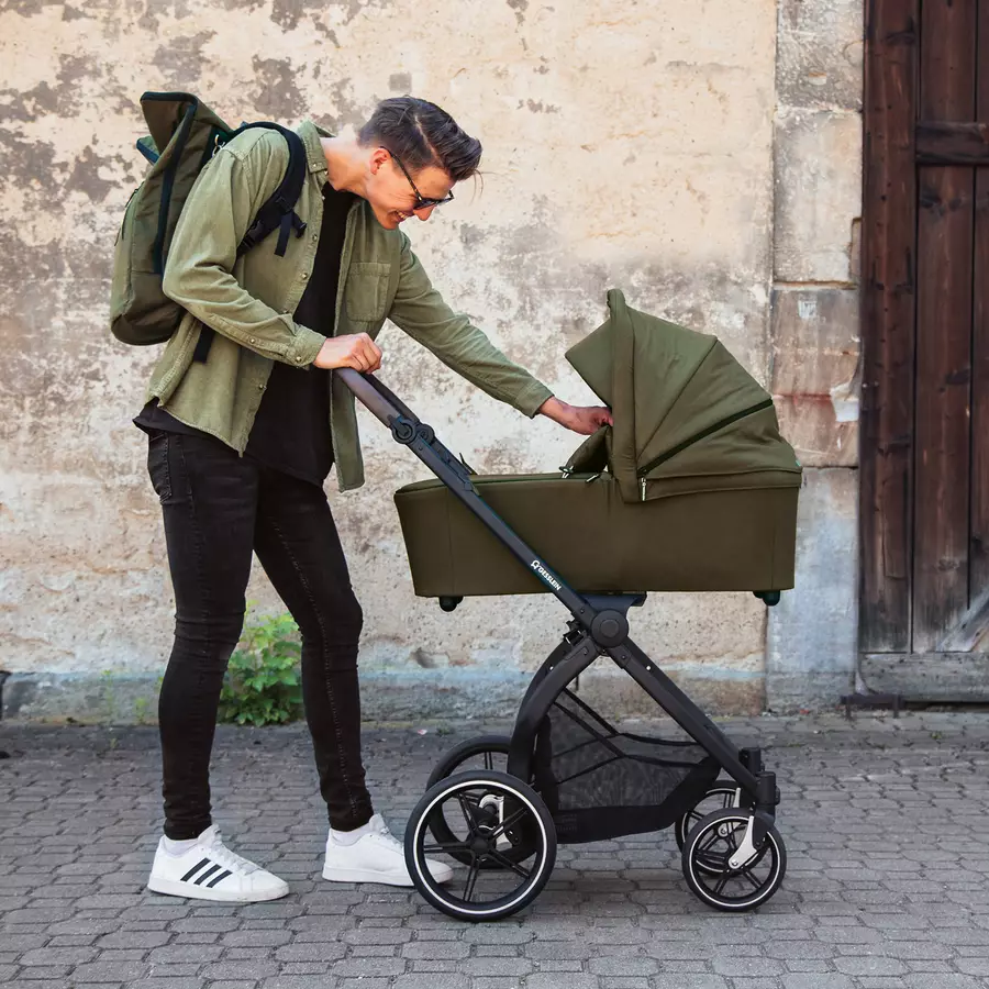 GESSLEIN Kinderwagen FX4 Soft+ Style Babywannen Set grün