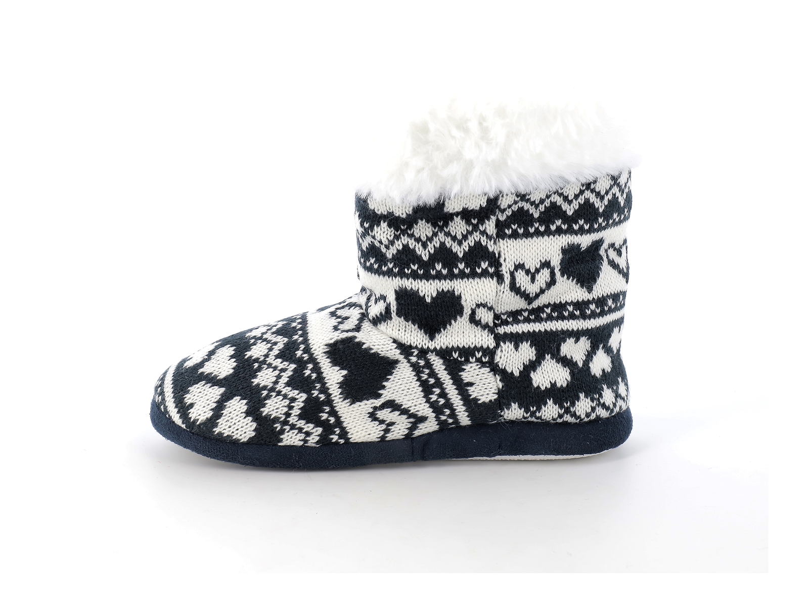 F brand-B590523 Textile Marine-Blanc