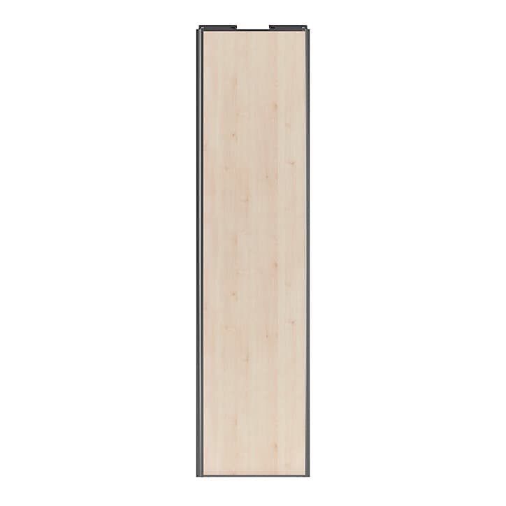 Porte de placard coulissante effet chêne clair profil gris GoodHome Arius H. 248,5 x L. 62.2 cm + amortisseurs