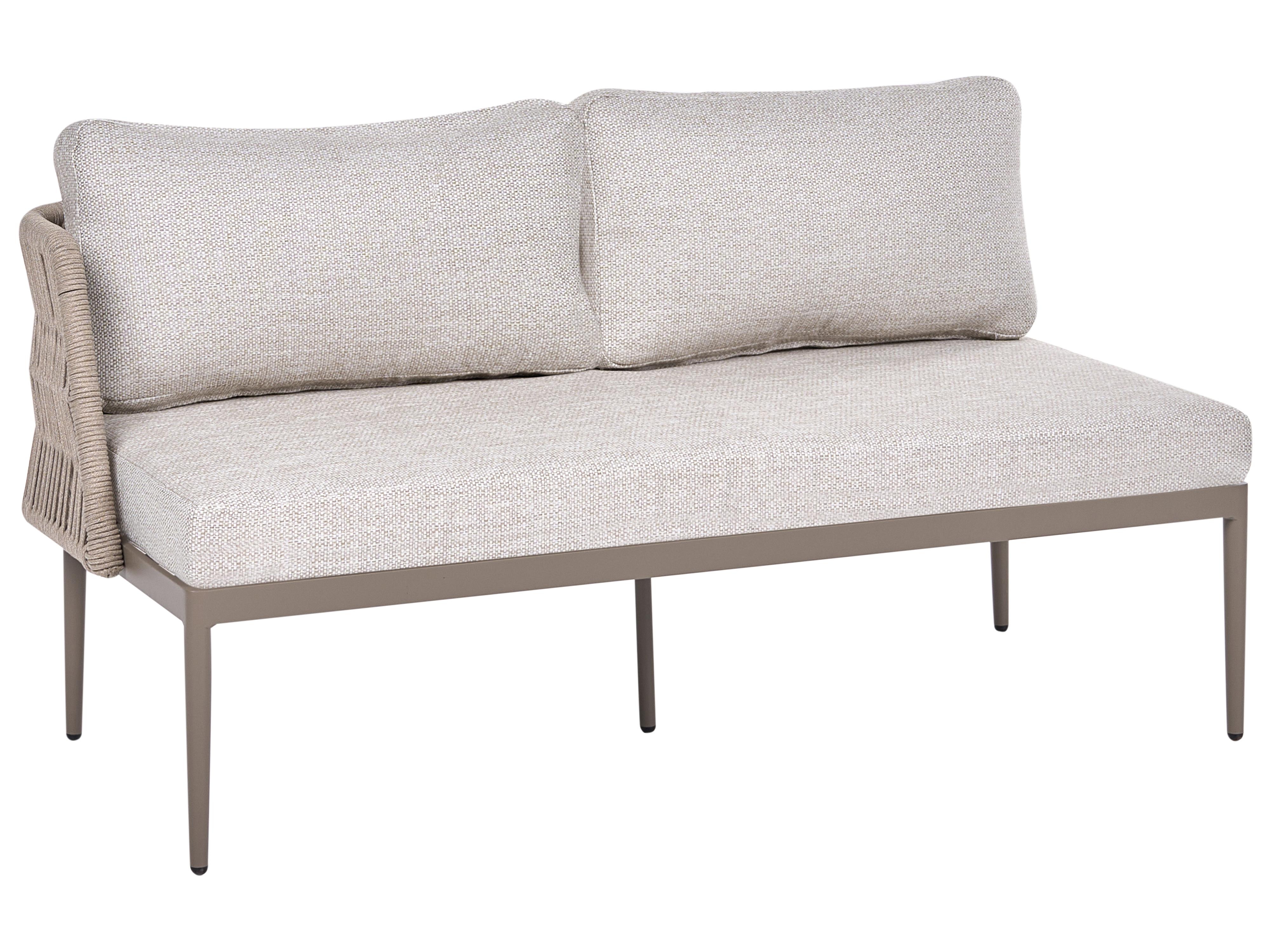 Tuin hoekloungeset met tafel 3-zits LEFFE linkszijdig Metaal Beige