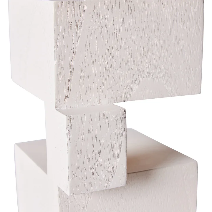 HKliving - Objects Holz-Skulptur; Harmony / weiss