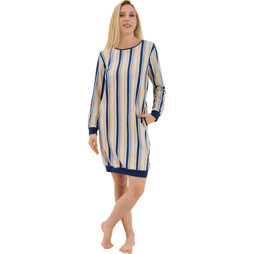 Lisca - Camisón de manga larga Maxine Azul