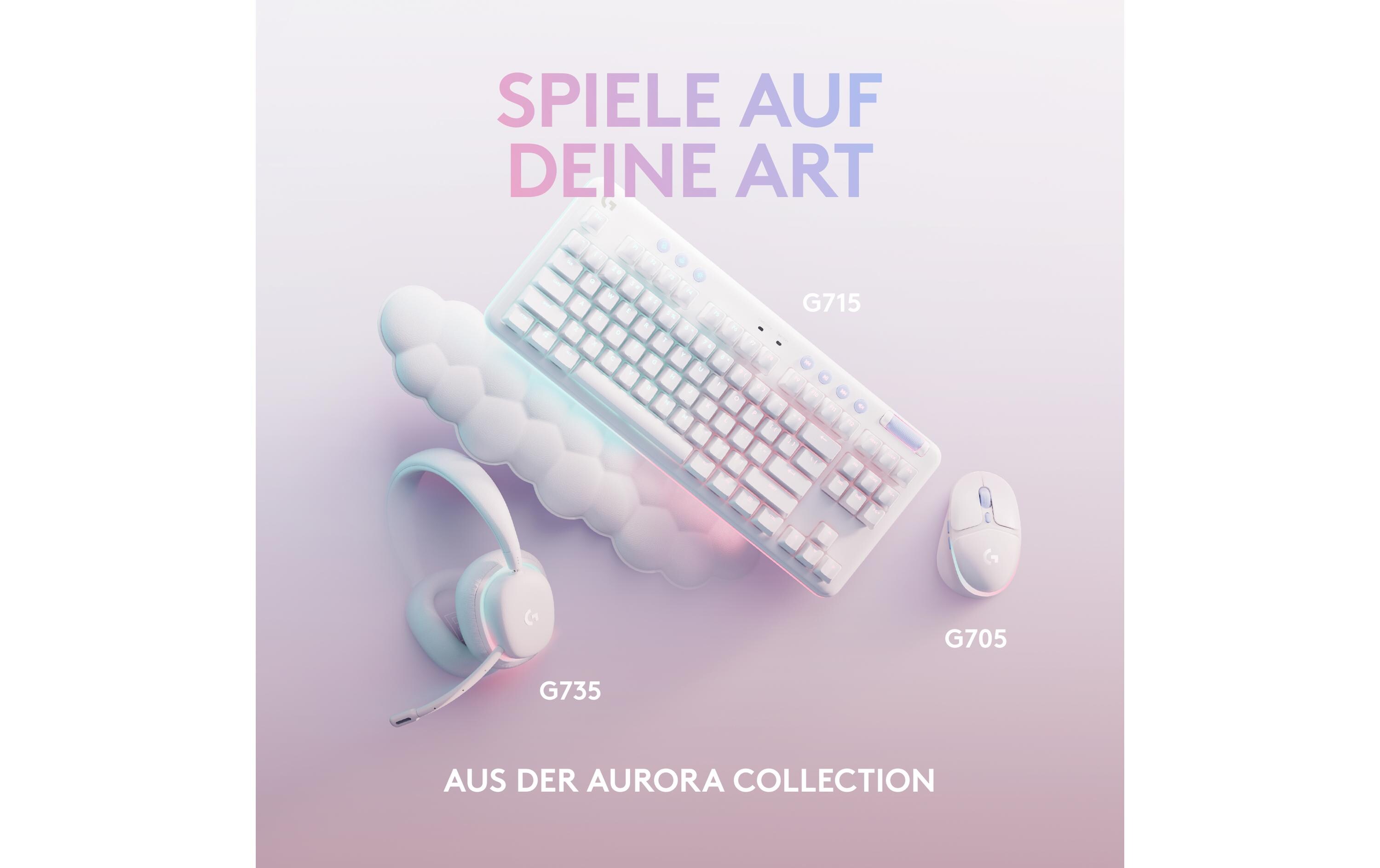 Gaming-Maus G705Kabellose Gaming-Maus mit Lightspeed-Empfänger und dezenter RGB-Beleuchtung