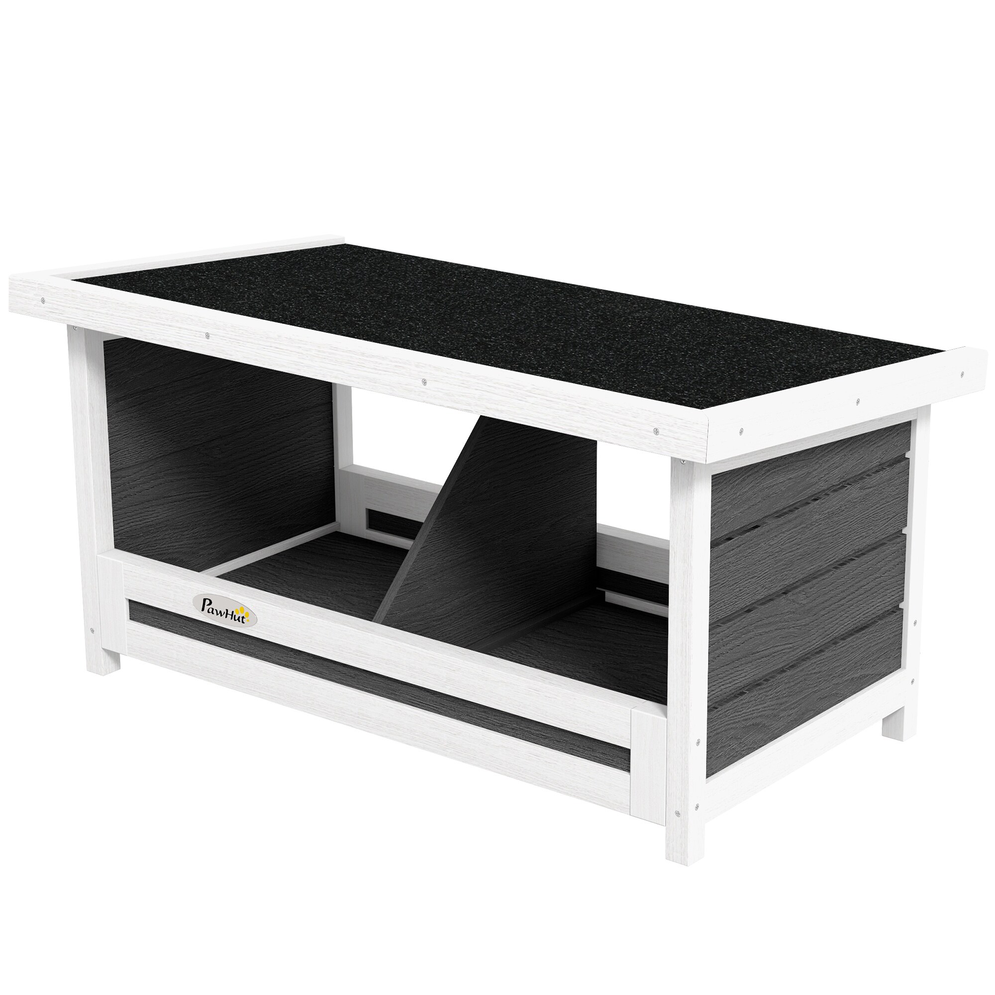 PawHut Nistkasten mit Platz für 2 Hühner schwarz 66L x 37B x 34H cm