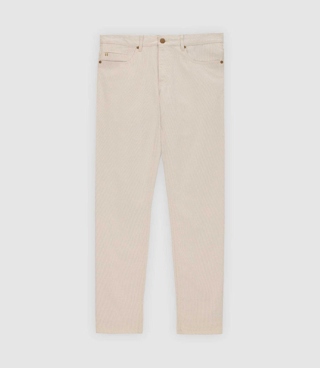 Pantalon armuré slim beige