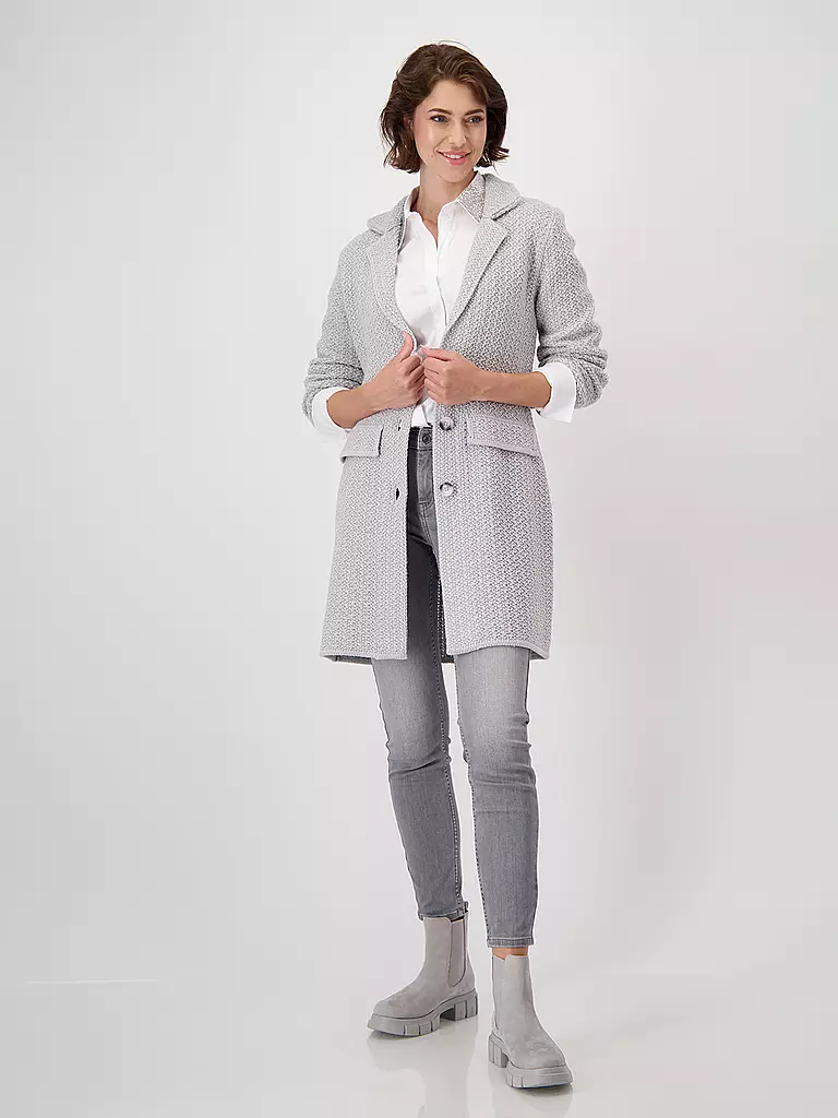 MONARI Strickmantel  hellgrau