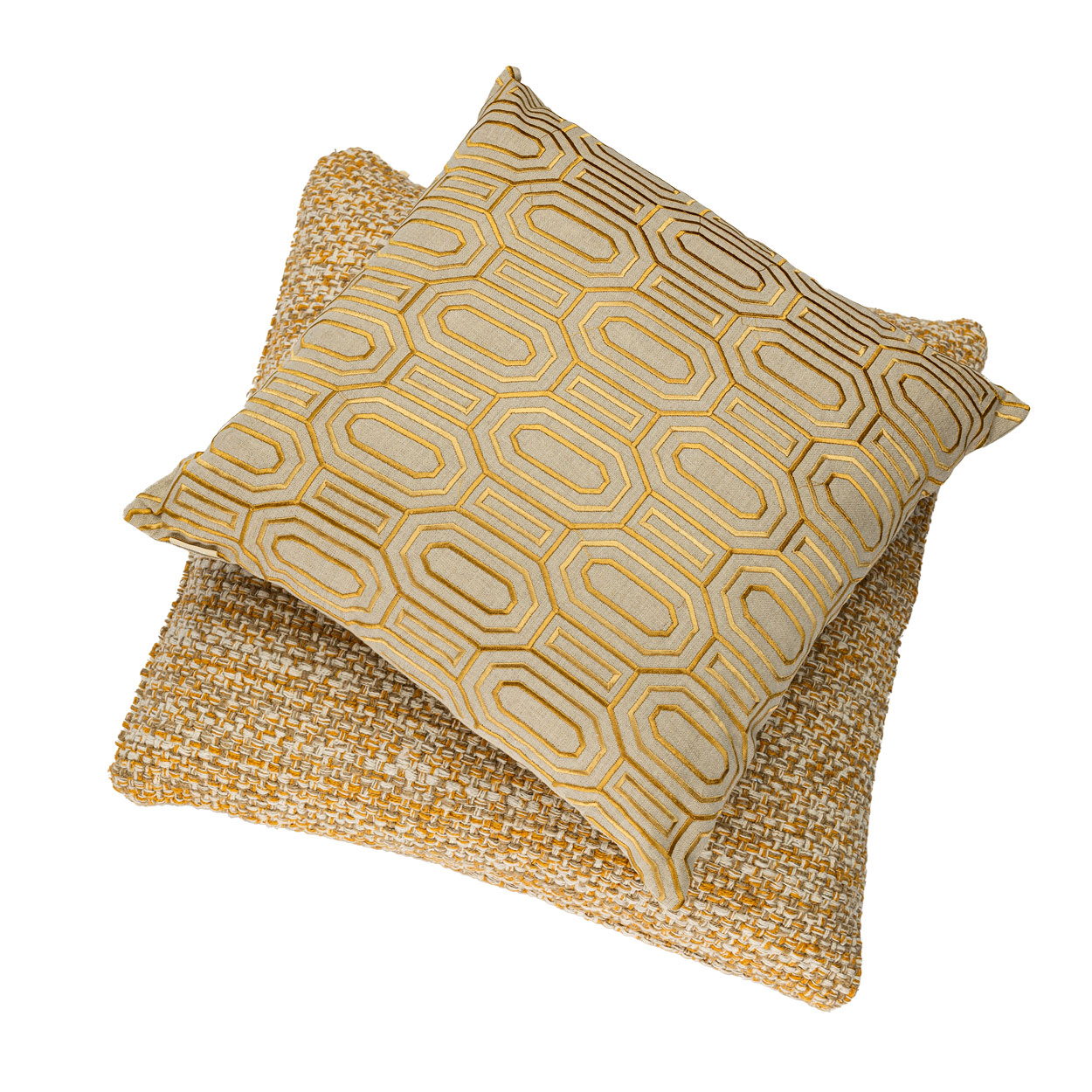 Kussen linnen Octagon natural/ochre