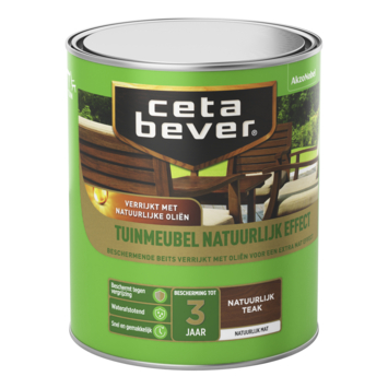 CetaBever tuinmeubelbeits Natuurlijk Effect mat teak 750 ml
