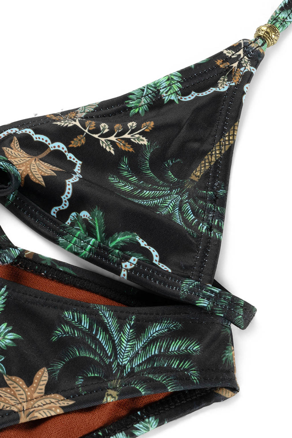 triangel bikini Lizzy zwart/groen
