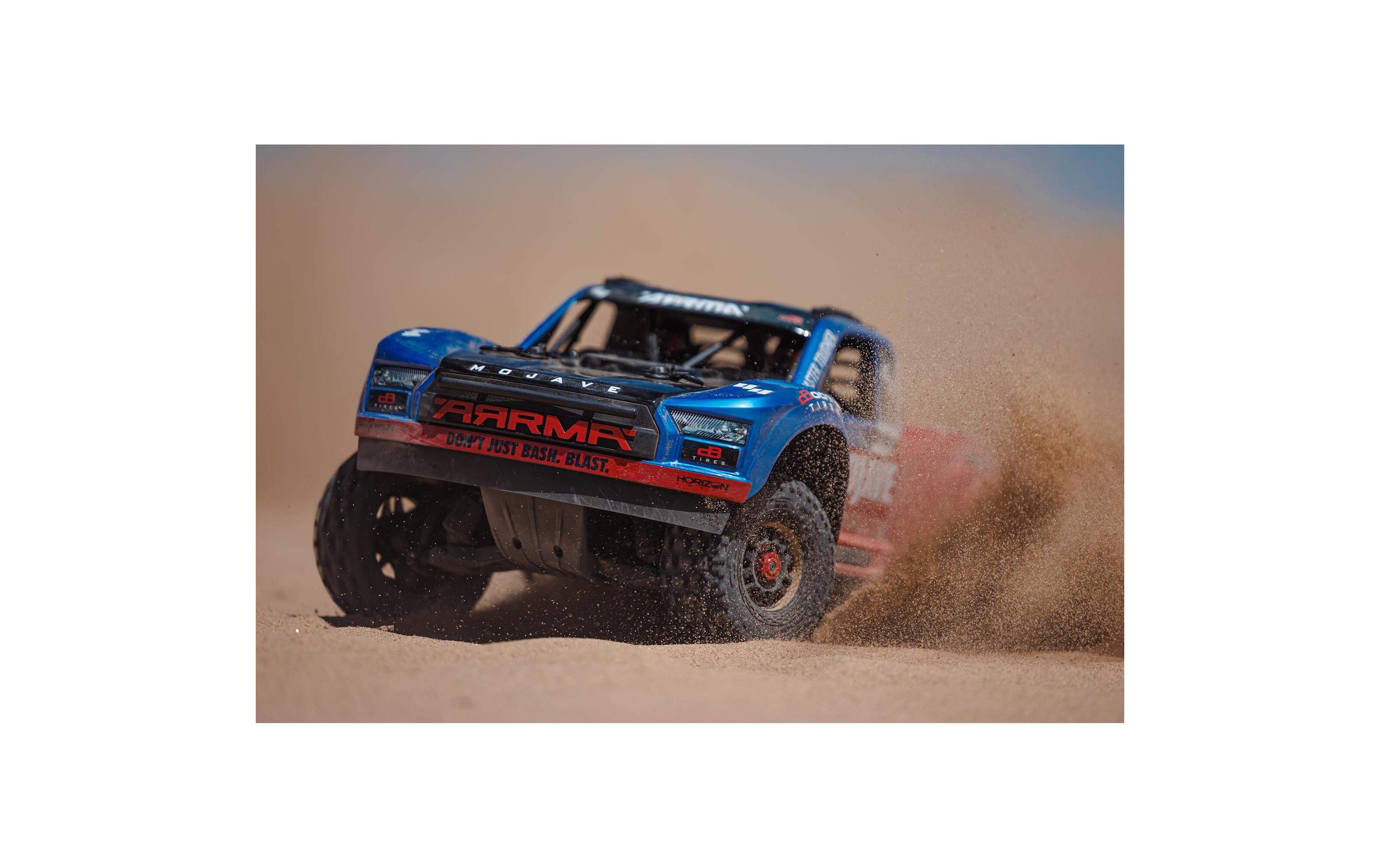 Short Course Truck Mojave 4x4 4S BLX Blau, ARTR, 1:8<br>4WD Desert Truck mit starkem 4S Brushless Antrieb