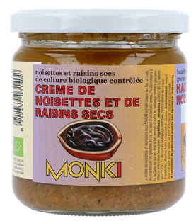 Monki Hazelnoot Rozijnenpasta 330GR