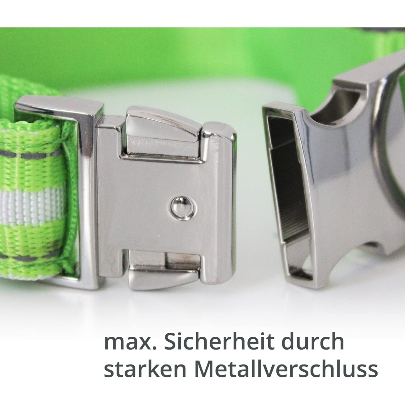 Petsation Leuchthalsband Hundehalsband grün S
