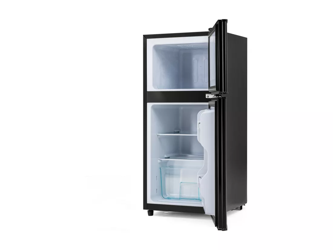 Mini Réfrigérateur - 22L congélateur + 38L réfrigérateur - 42x45.5x86.8cm - 172 kWh/an, lumière LED - Classe F - Noir