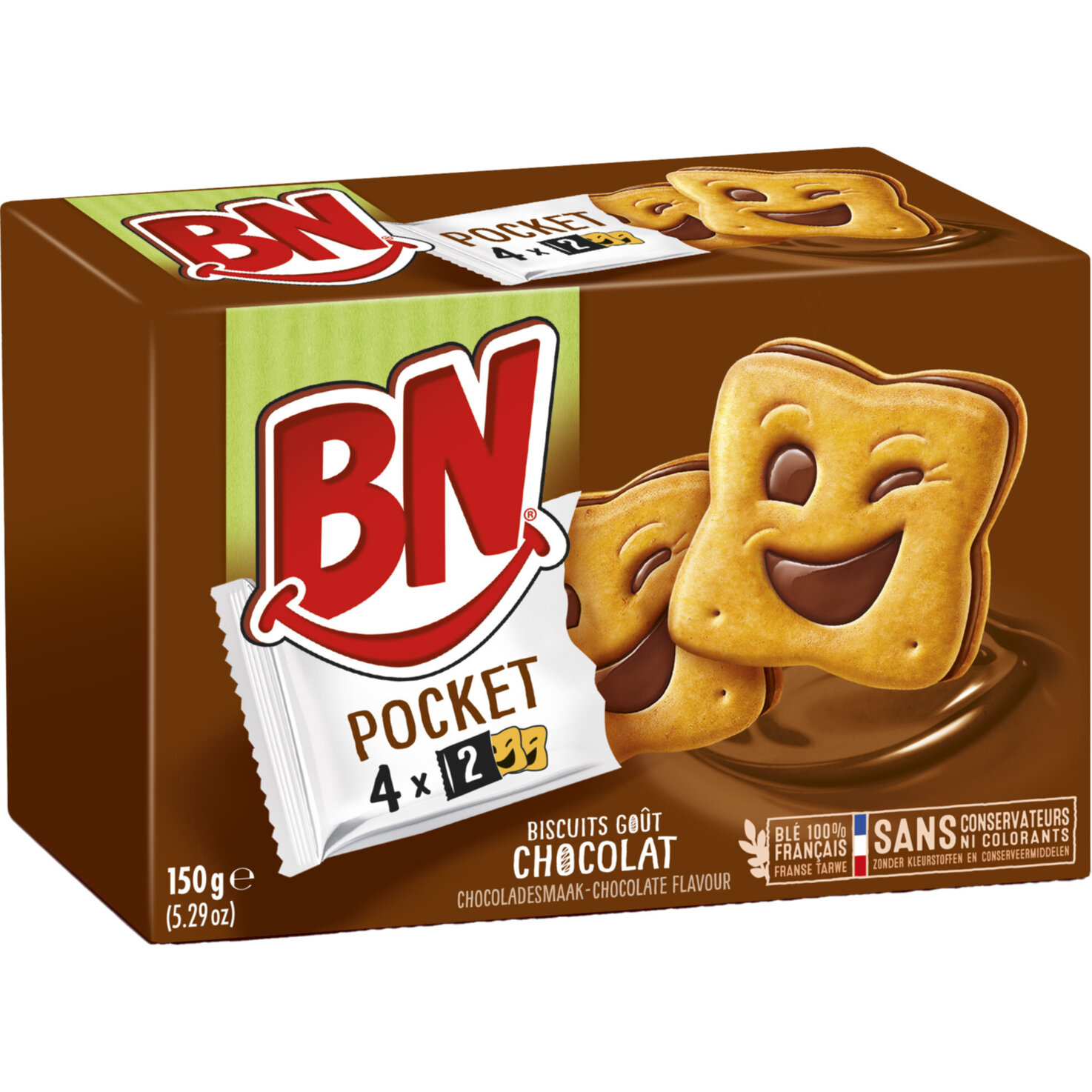 Bn Pocket Biscuits gefüllt Chocolat 4x2 Stück
