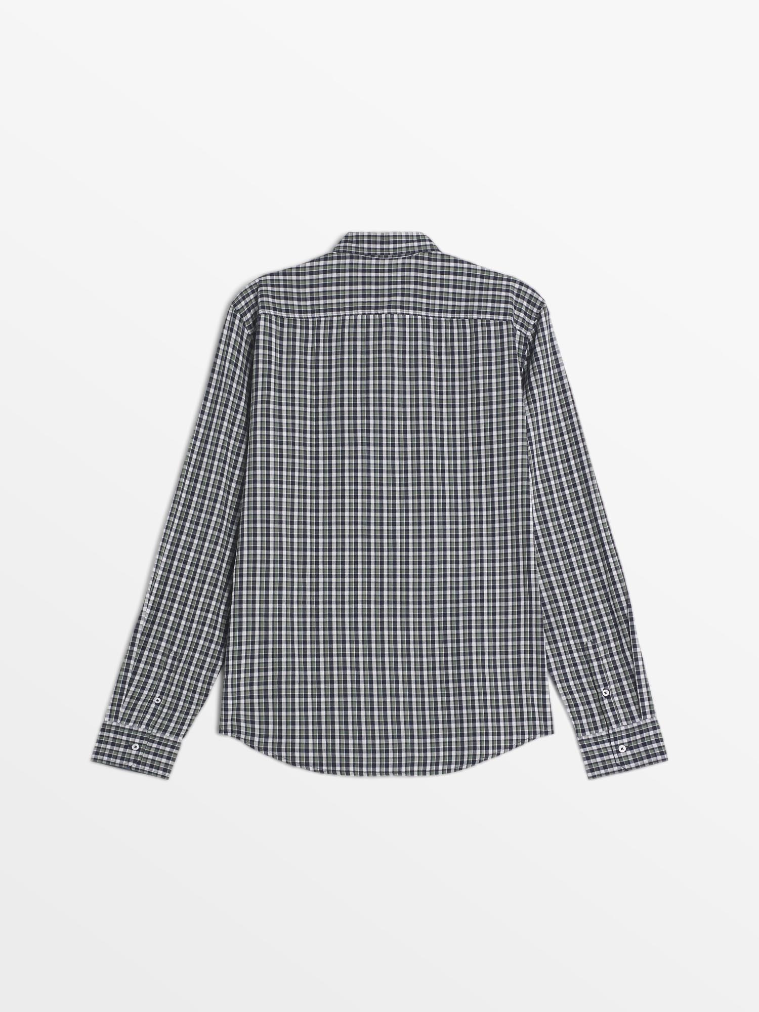 Chemise Homme Petits Carreaux Bleu et Vert