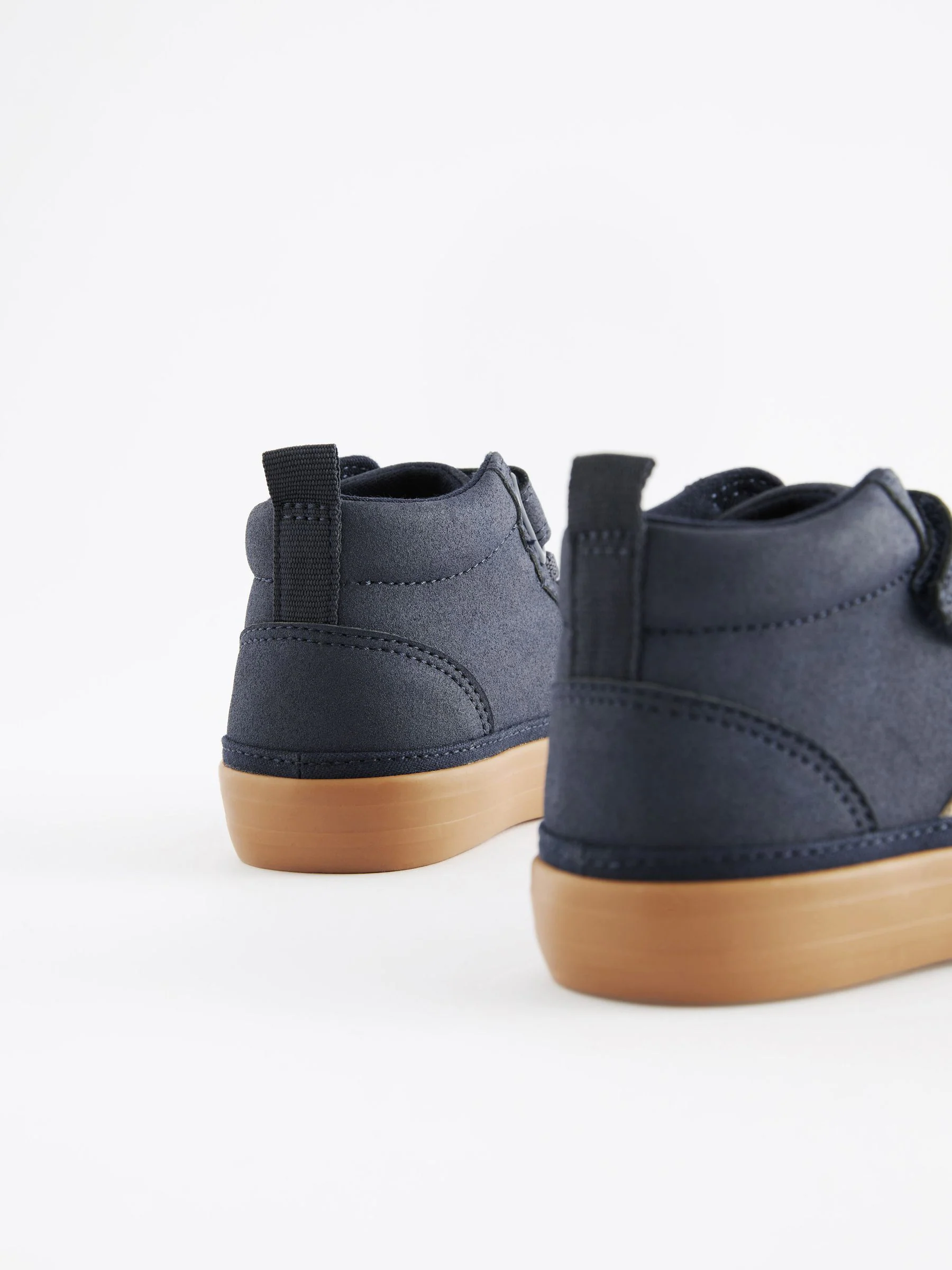 Donkerblauw - Schoenen met klittenbandsluiting, elastische veters en zigzagdetail