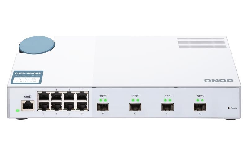 SFP+ Switch QSW-M408S 12 Port<br>QNAP QSW-M408S, Switch 8-Port 10GbE