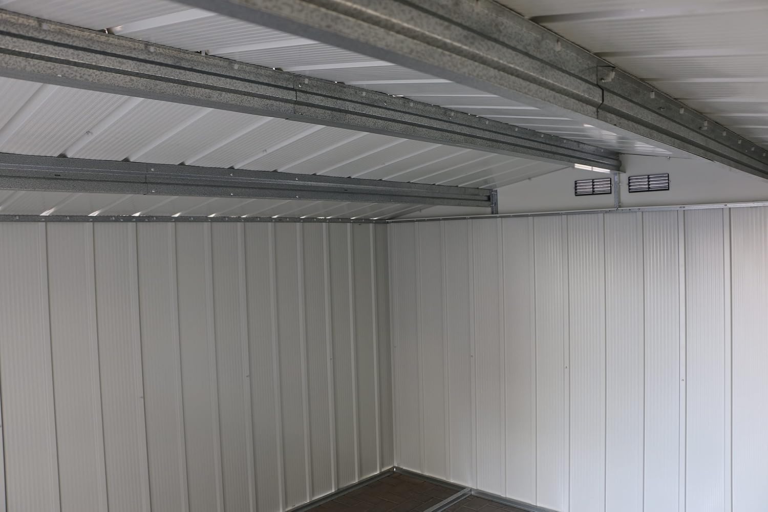 Duramax ECO 10 x 8 (7.28 m²) Abri de Jardin en Métal Galvanisé à Chaud, Abri de Stockage d'Outils, Structure de Toit Renforcée, Abri en Métal Sans Entretien, Anthracite