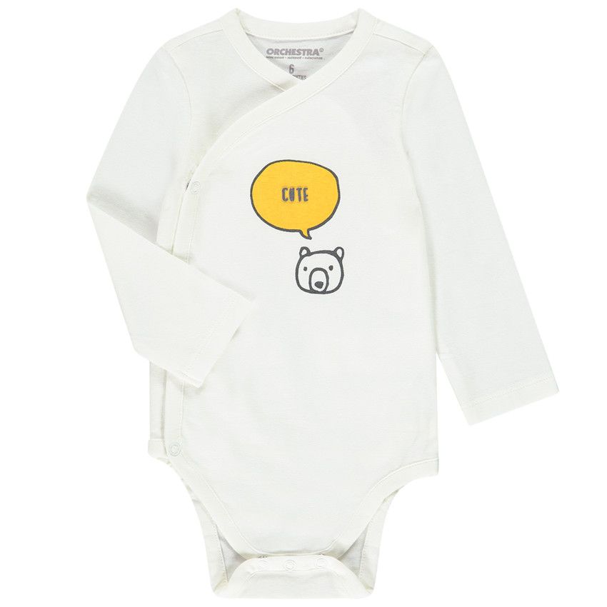 Lot de 7 bodies manches longues en jersey fantaisie pour bébé garçon - Gris clair