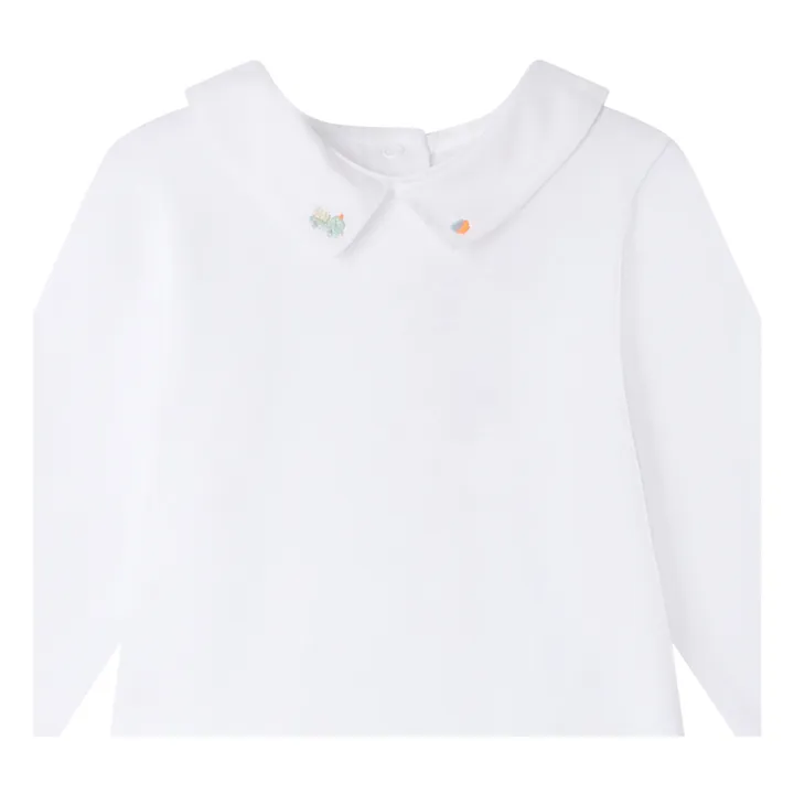 Bonpoint Body Col Brodé Juillet | Blanc