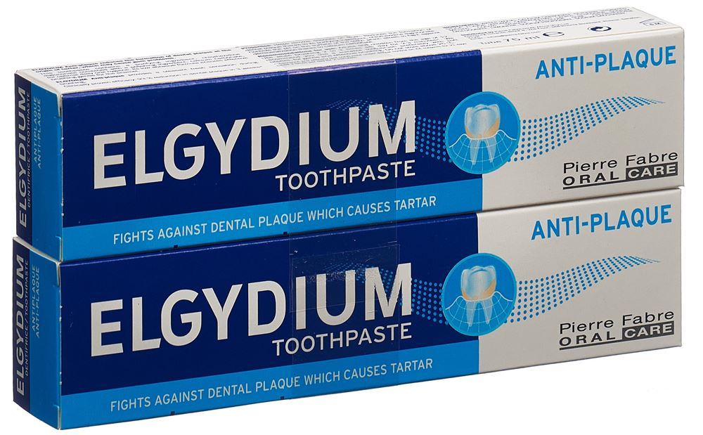 ELGYDIUM Anti-Plaque Zahnpasta Paste Duo 75 ml