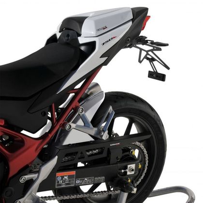 Garde boue Ermax Arrière avec carter chaine en aluminium anodisé - Gris