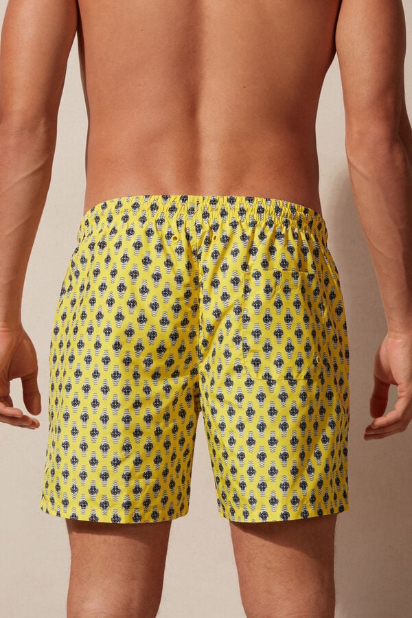 Maiô boxer com estampa de micro-relógio
