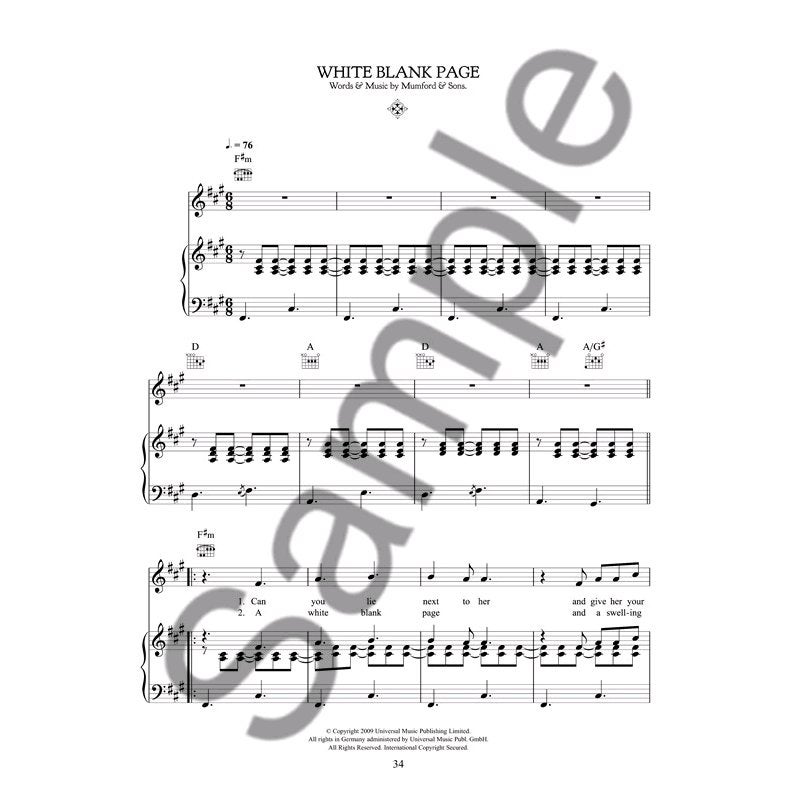 Wise Publications - Mumford & Sons: Sigh No More (PVG)