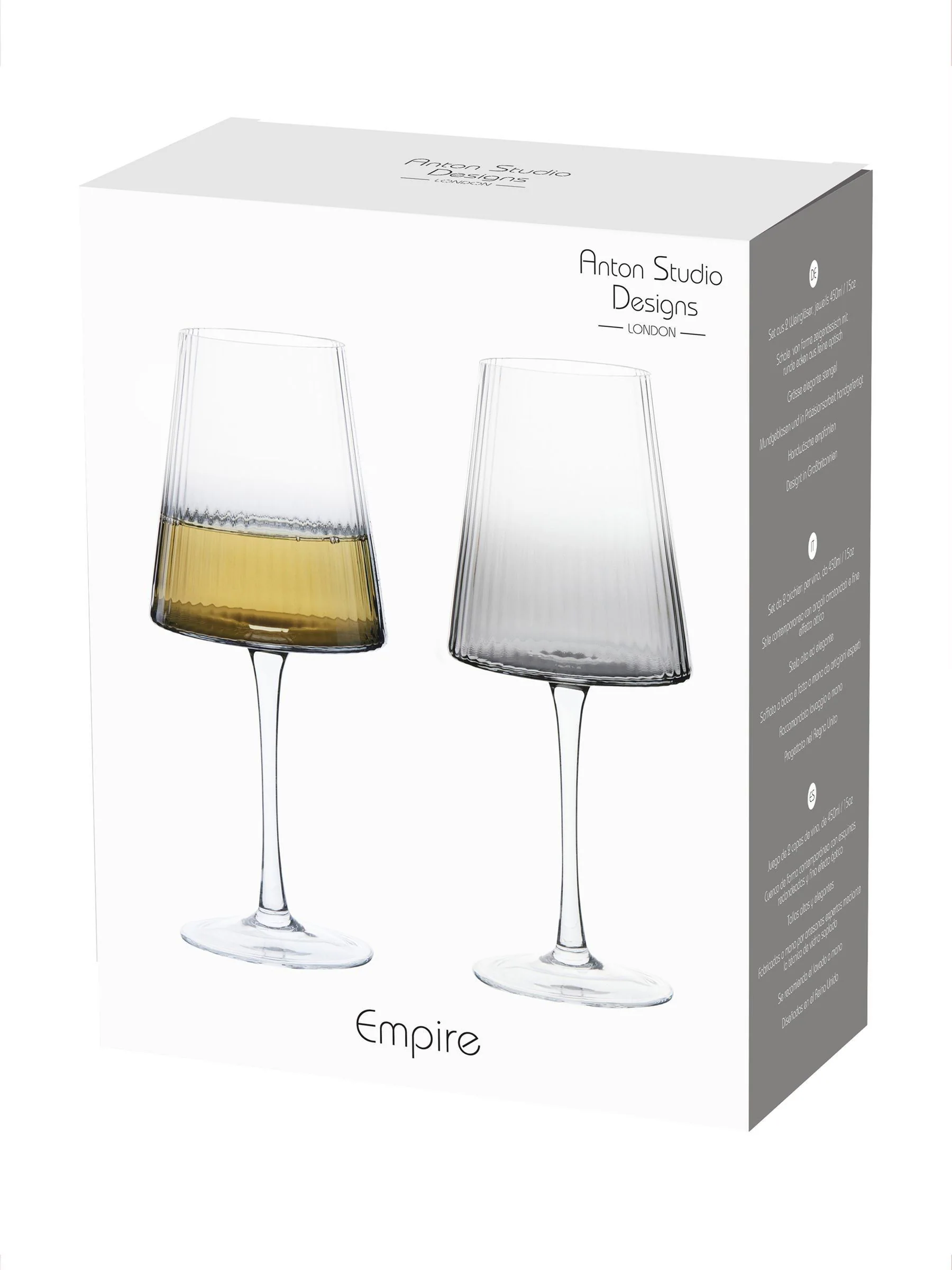 Anton Studio Designs Set of 2 Empire Wine Glasses