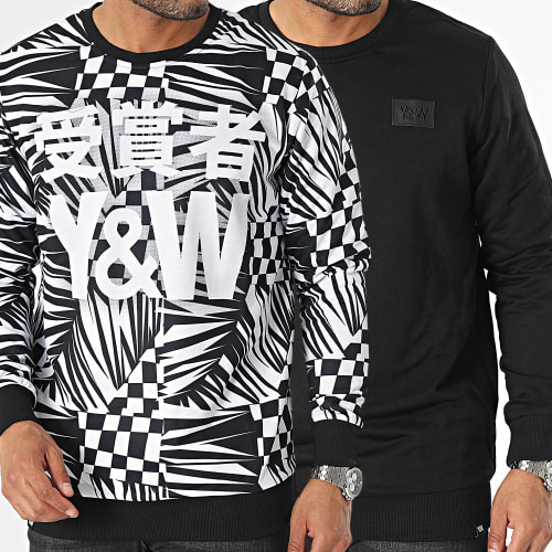 Sweat Crewneck Echec et Mat Noir Blanc Réversible