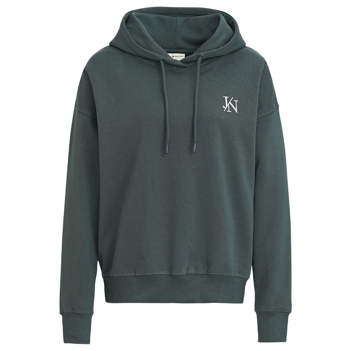 Jonas Nielsen Damen Hoodie mit Logo-Stickerei dunkelgrün