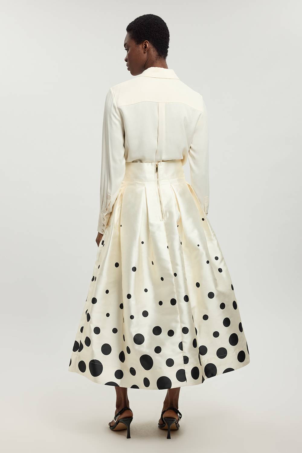 KarenMillen Jupe De Soirée En Twill Tissé À Bordure À Pois