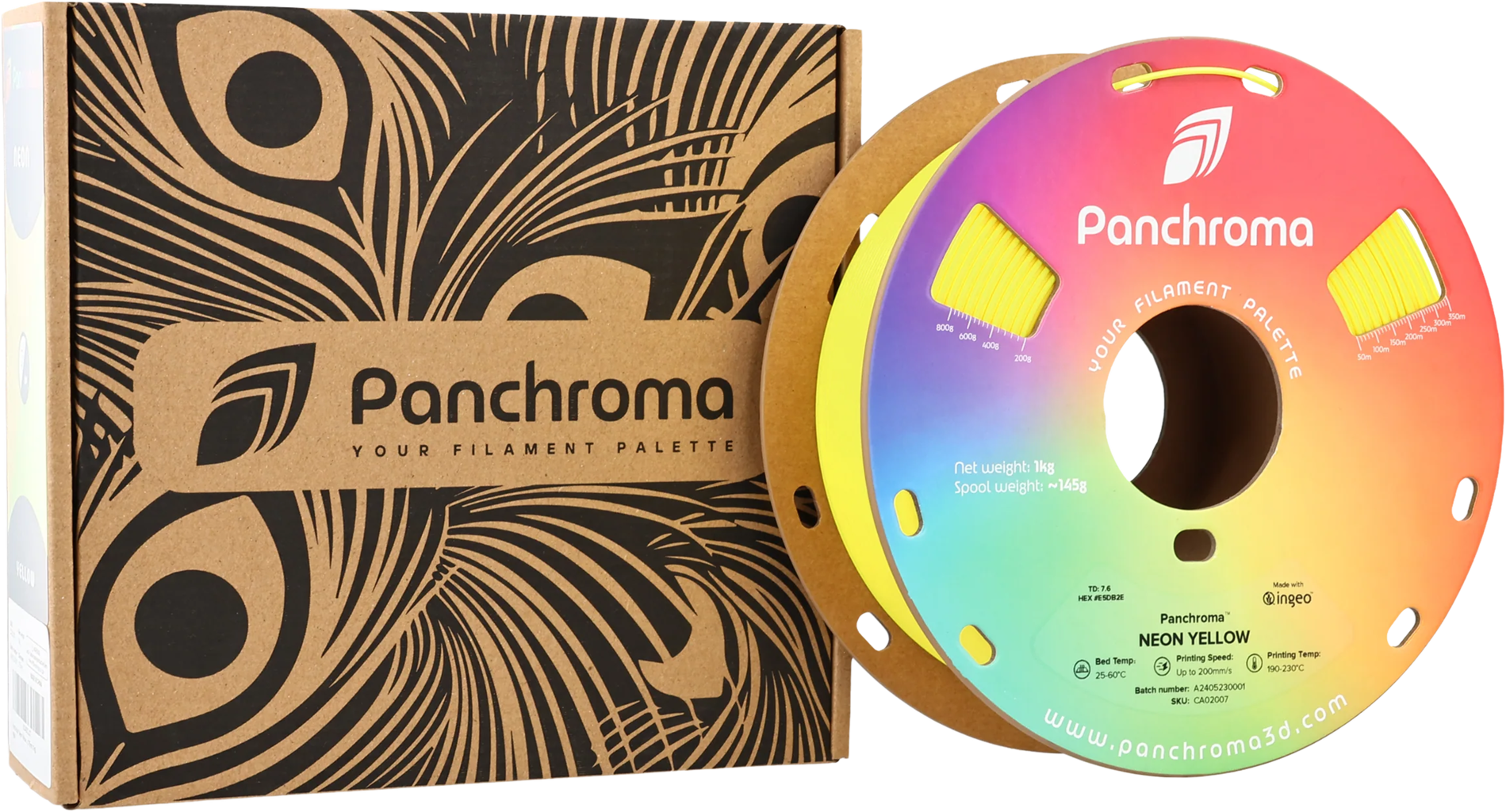 Polymaker  Panchroma™ PLA Neon Yellow, 1,75 mm / 1000 g    UV reaktives Filament in Gelb
