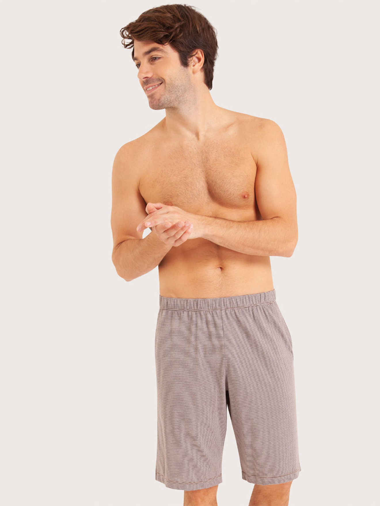 Pyjashort col rond en coton bio
