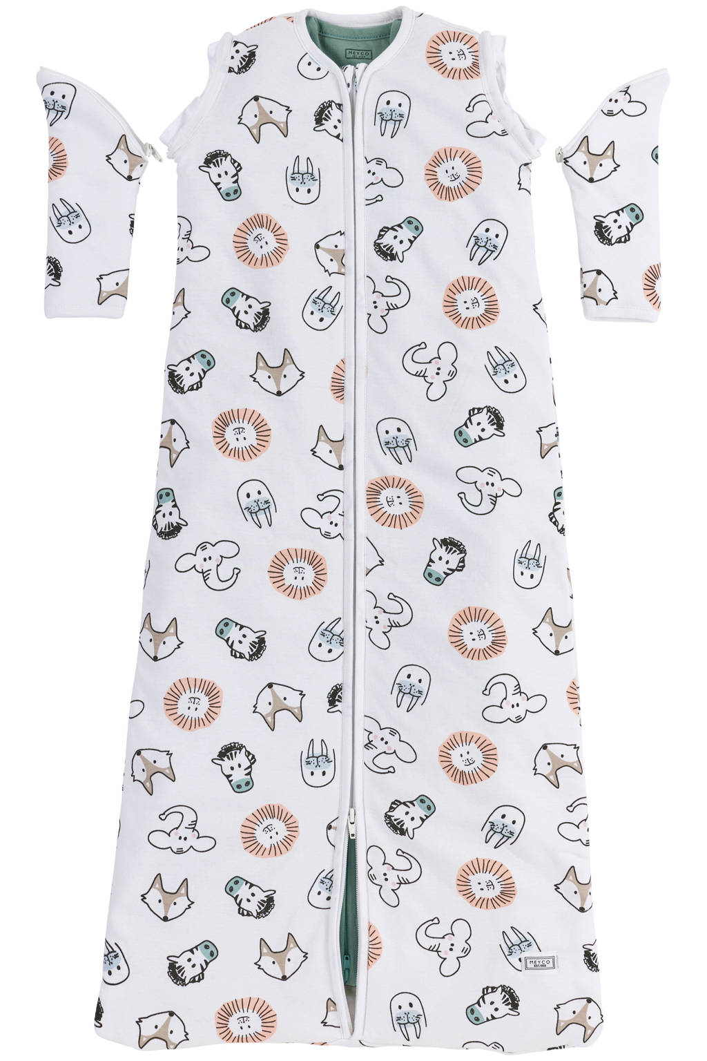 top slaapzak4-seizoenen babyslaapzak Animal multi/stone green