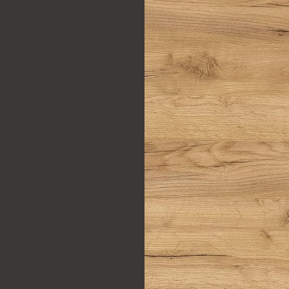 Germania Schuhschrank 1392-549 GW-Ameca, in Graphit/Navarra-Eiche-Nb., mit geringer Tiefe, 140 x 83 x 18 cm (BxHxT)