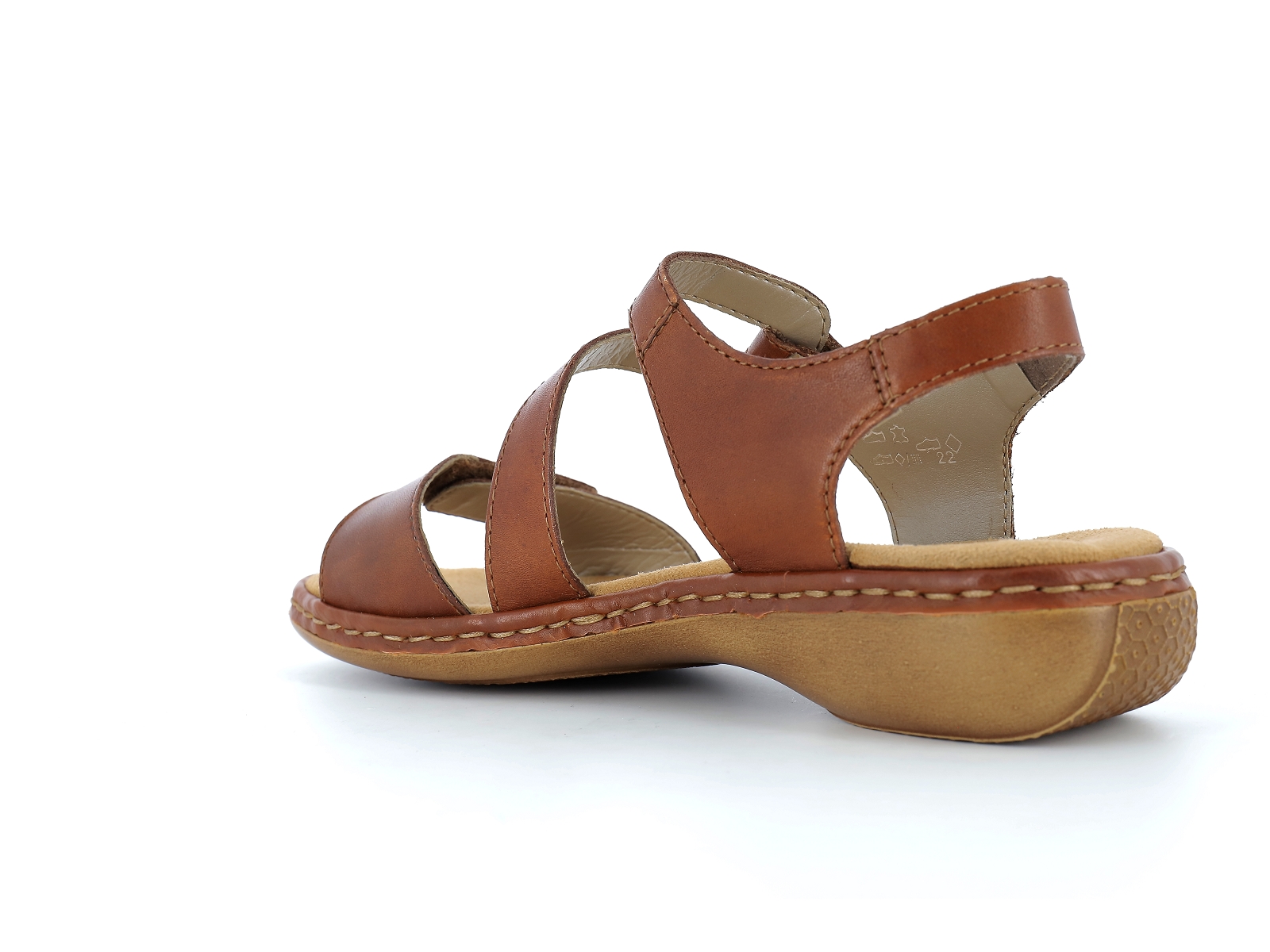 Rieker-659C7 Cuir Cognac