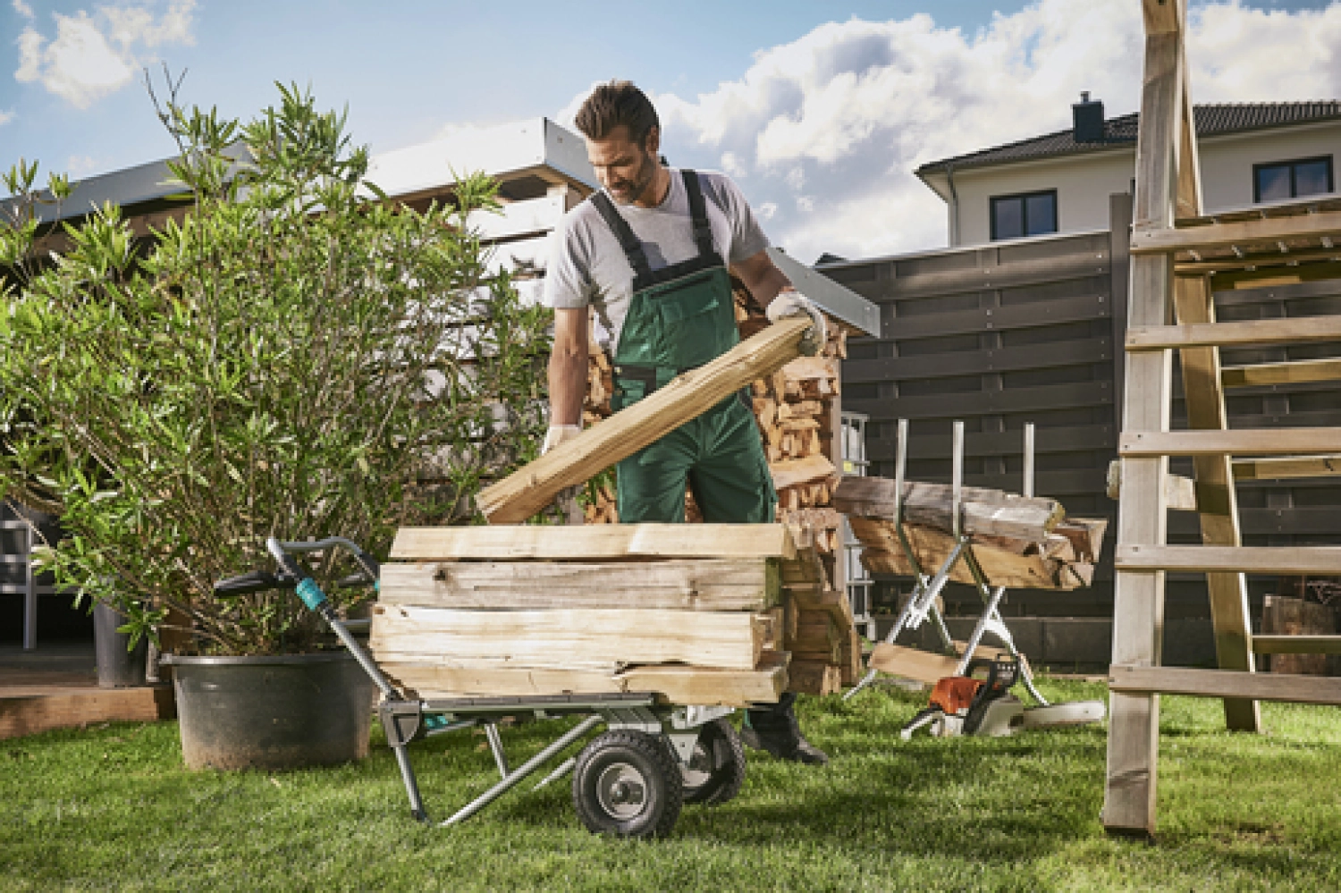 Wolfcraft TS 2500 Transportsysteem 2-in-1 steekwagen en kruiwagen
