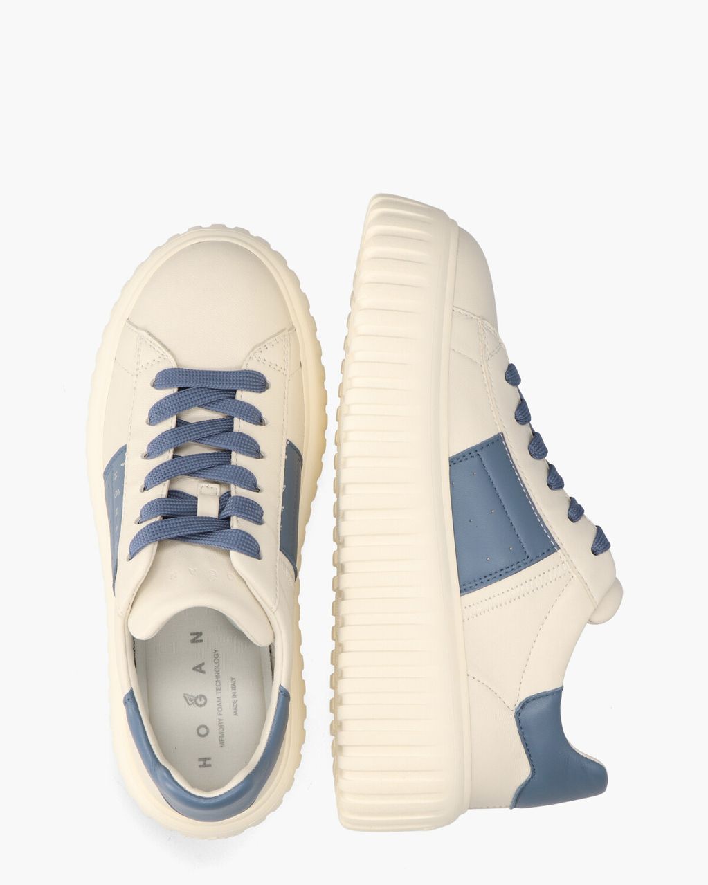 Hogan H-Stripes Off-White/Blauw Damessneakers