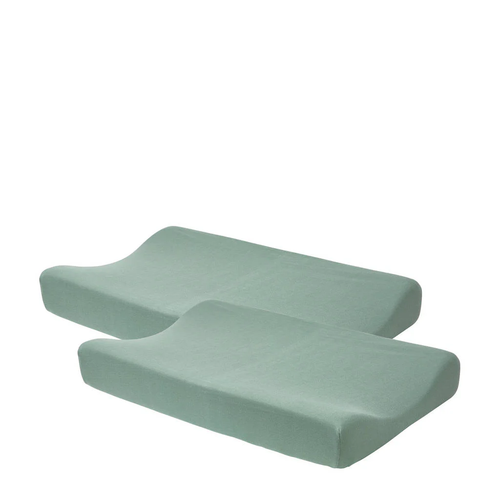 Mooie prijs en kleur .aankleedkussenhoes Basic jersey - set van 2 stone green