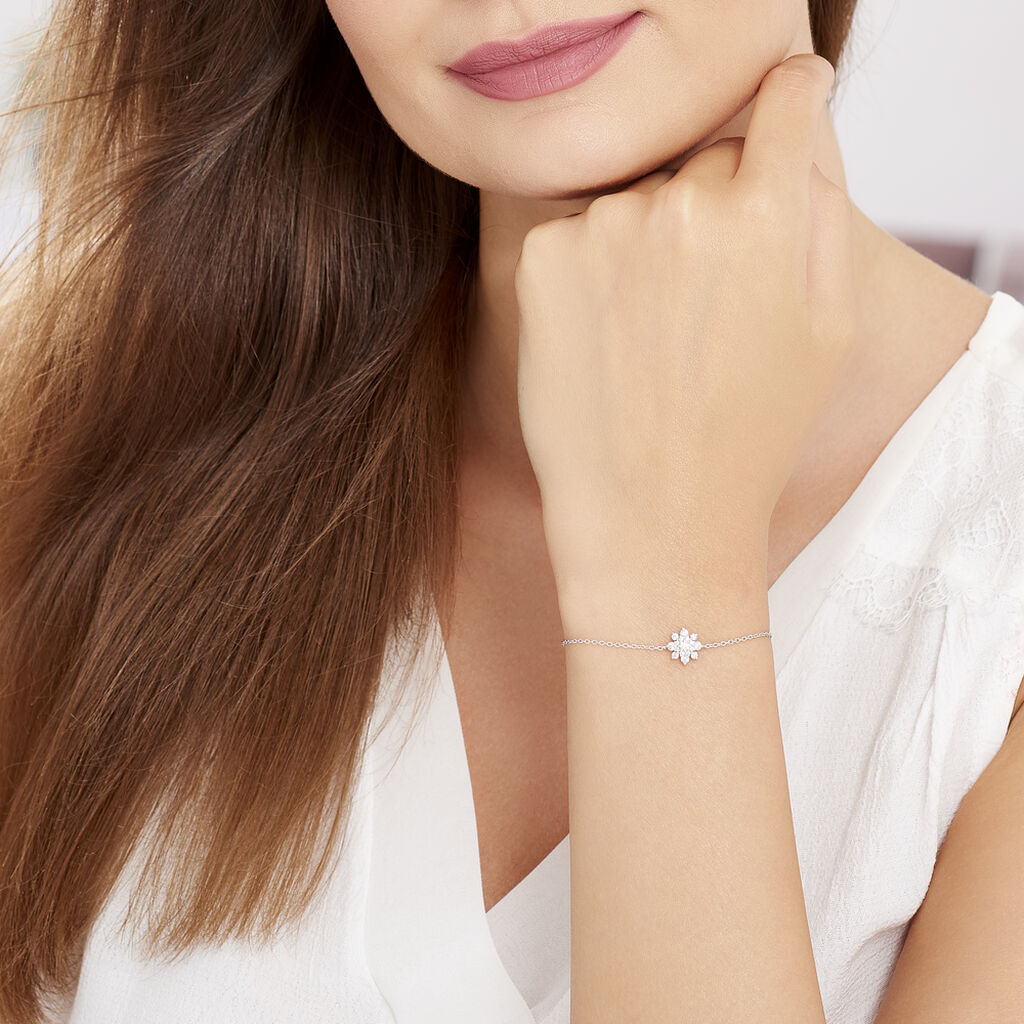 Bracelet Lorraine Argent Blanc Oxyde De Zirconium