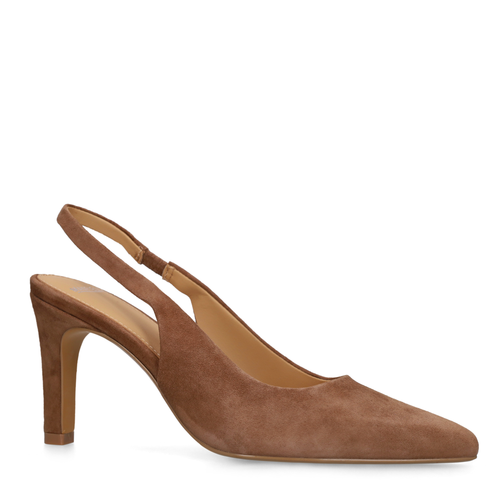 Bruine suède slingbacks