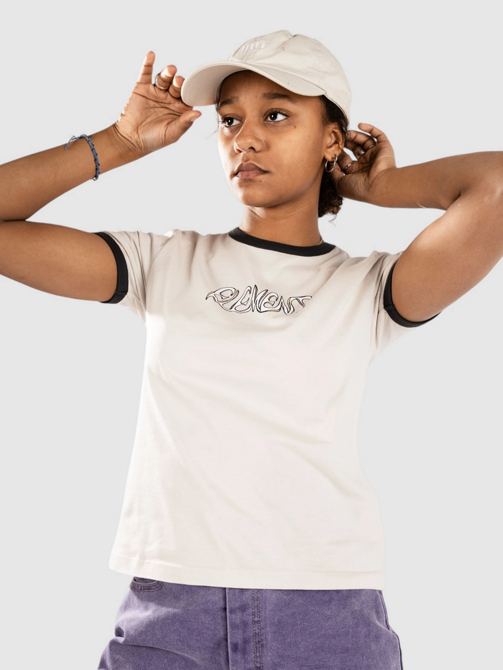 Element Yarnhill Ringer T-Shirt oat milk