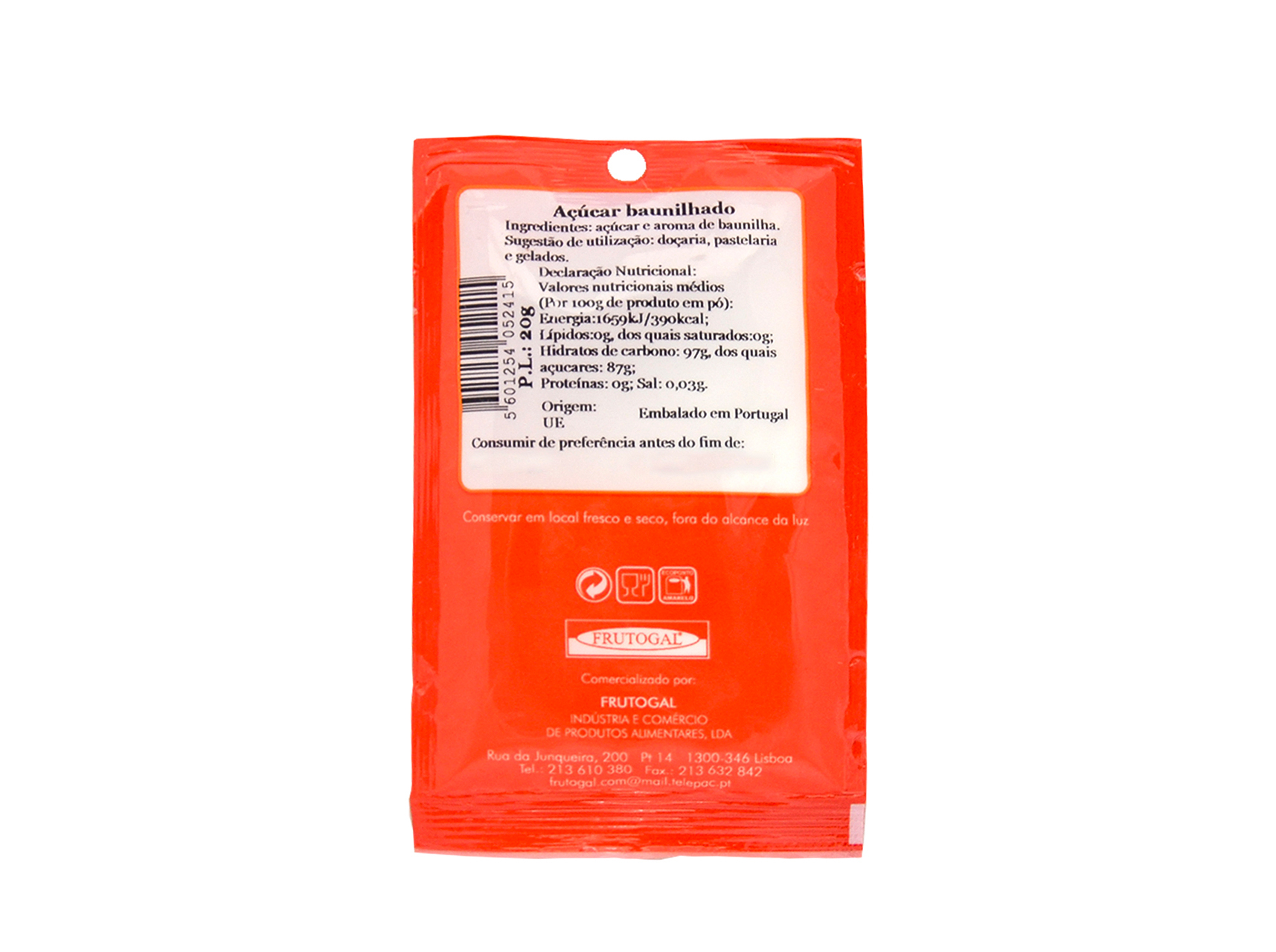 AÇÚCAR CIMARROM BAUNILHADO 20G