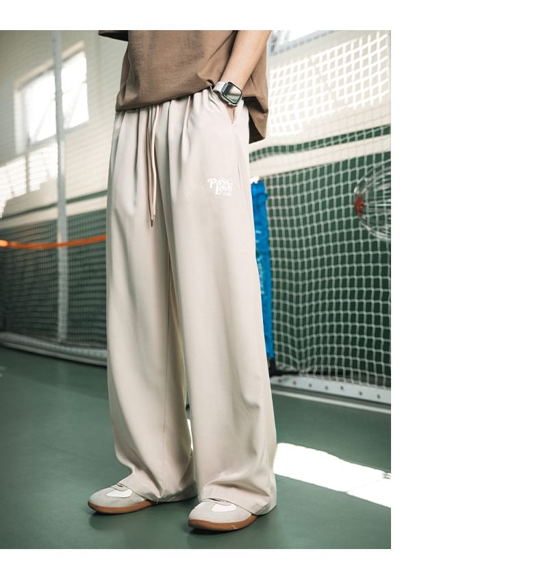 Really Point - Wijde broek met trekkoord en letters