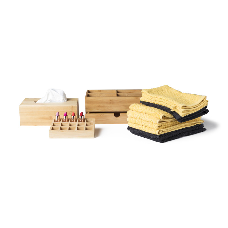 Opberger met lade bamboe - 27x15x11 cm