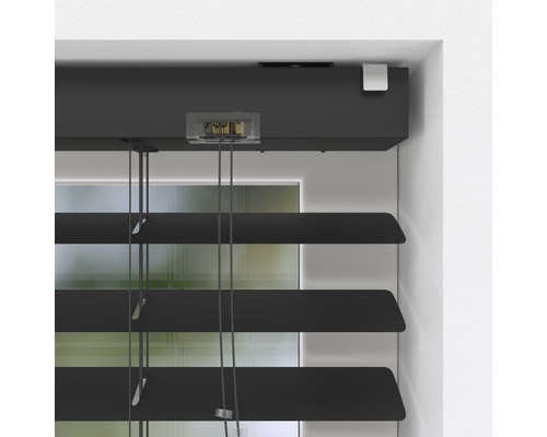 Soluna aluminium jaloezie, zwart mat, 50 mm, 60x180 cm
