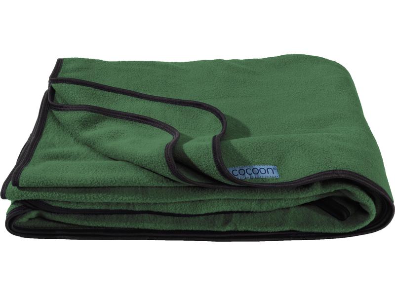 cocoon Reisedecke Fleece Blanket Dunkelgrün, 200 cm x 160 c Angenehm weiche Decke für unterwegs und zu Hause