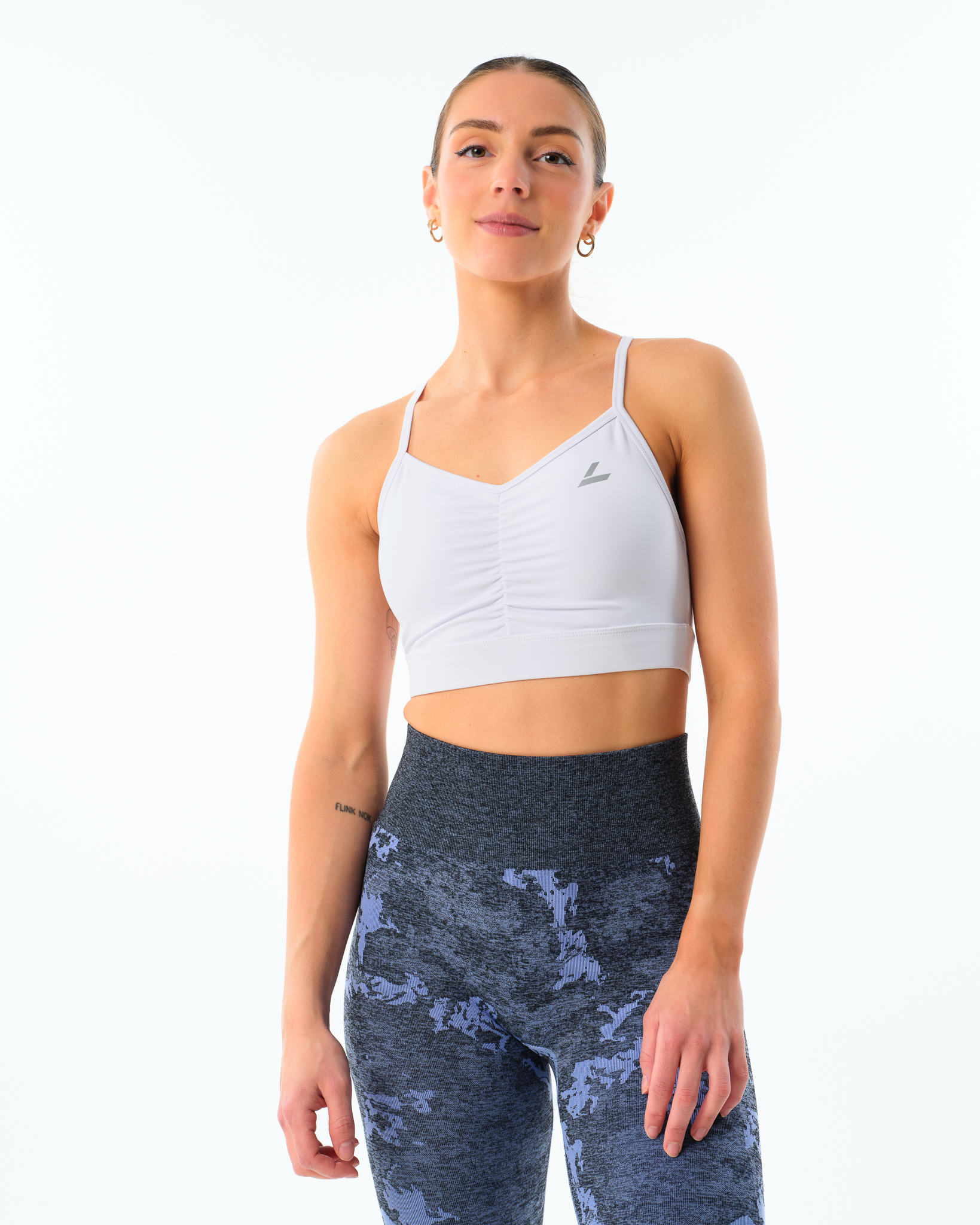 LEVITY Magnify Scrunch Bra White Brilliant